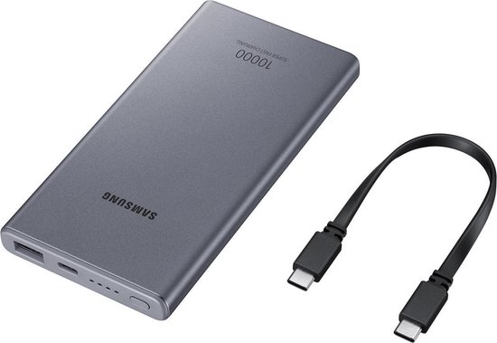 Samsung Powerbank 10000mAh - Snellader - (USB C) Grijs